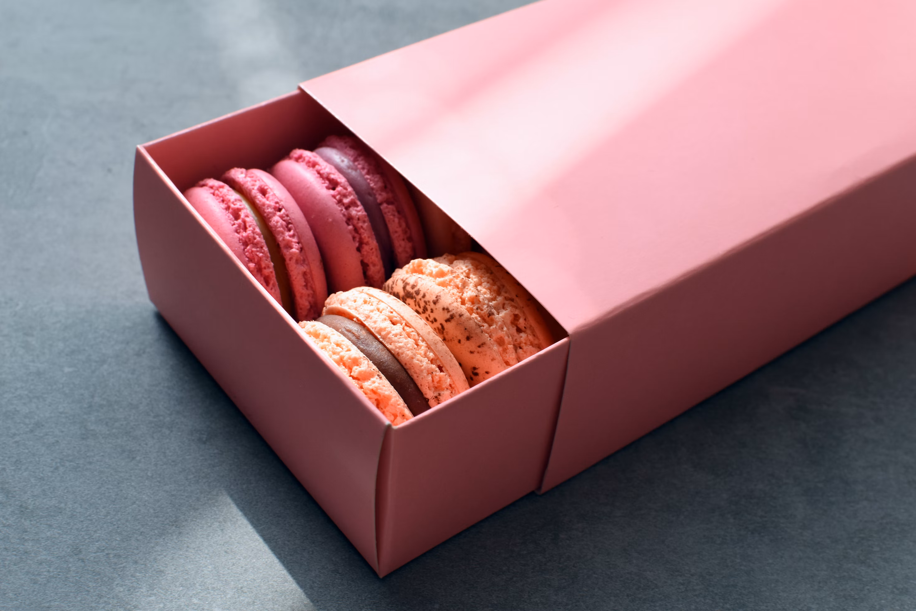 Macarons being cared for and stored properly.