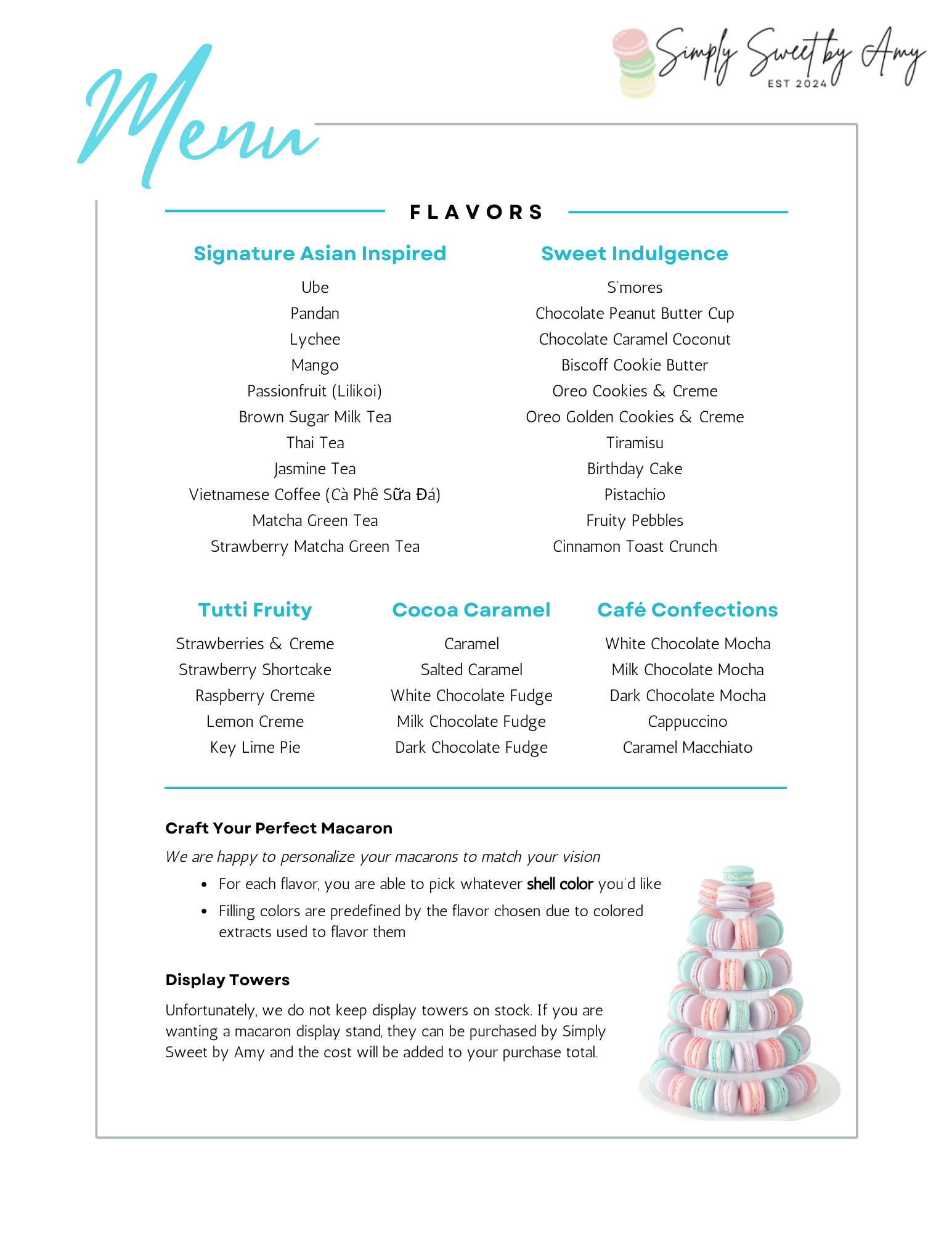 Simply Sweet by Amy Menu